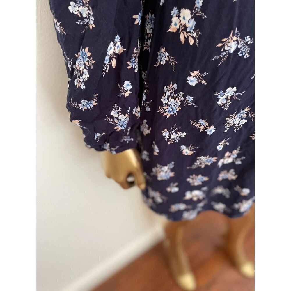 As U Wish Floral Print Long Sleeve Dainty Mini Dress Built-In Bra L Boho Style N - Picture 6 of 12